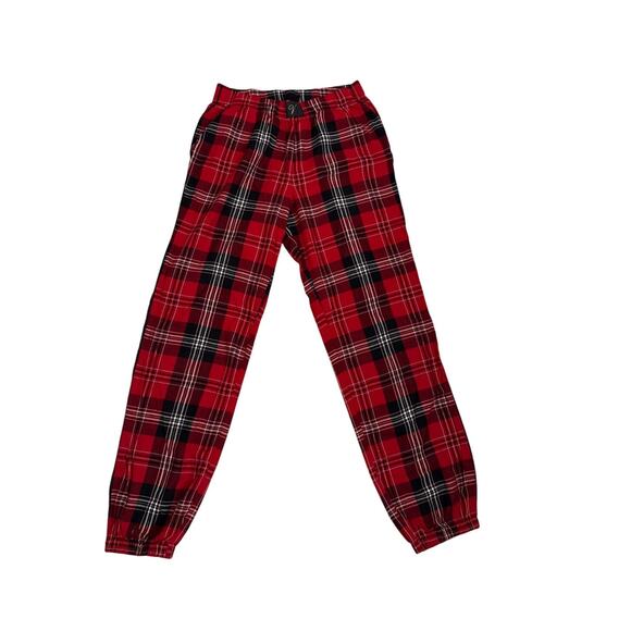 Victoria's Secret Pajama Pants Red Plaid Jogger Lounge Bottoms Size Women's XS - Picture 1 of 3